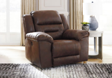 Stoneland Chocolate Power Rocker Recliner