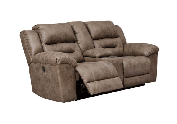 Stoneland Fossil Reclining Loveseat w/Console - Image 3