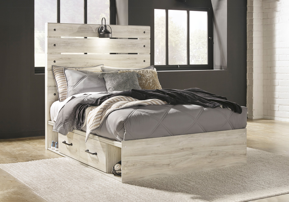 Cambeck Full 4 Drawer Side Storage Bed