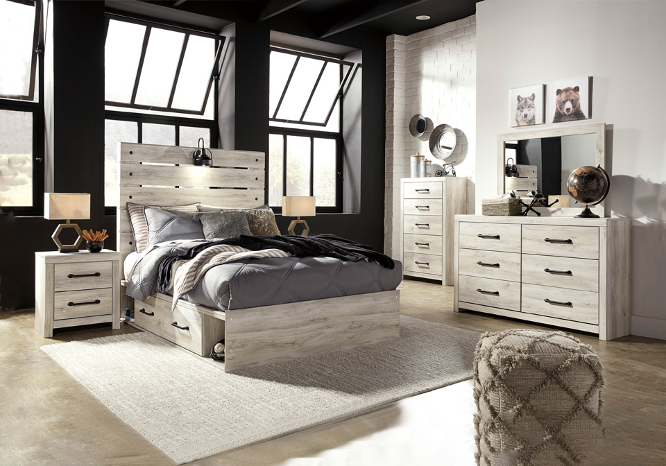 Cambeck Full 4 Drawer Side Storage Bedroom Set