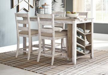 Skempton White Counter Table w/Storage Set