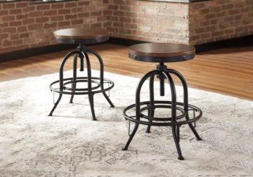 Valebeck Two-Tone Swivel Barstool