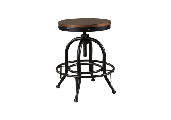 Valebeck Two-Tone Swivel Barstool - Image 2