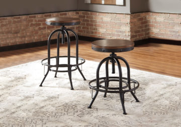 Valebeck Two-Tone Tall Swivel Barstool