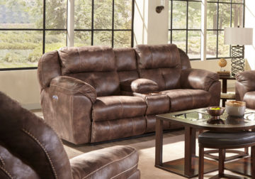 Ferrington Dusk Power Headrest Reclining Loveseat w/ Console
