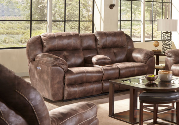 Ferrington Dusk Power Headrest Reclining Loveseat w/ Console - Image 2