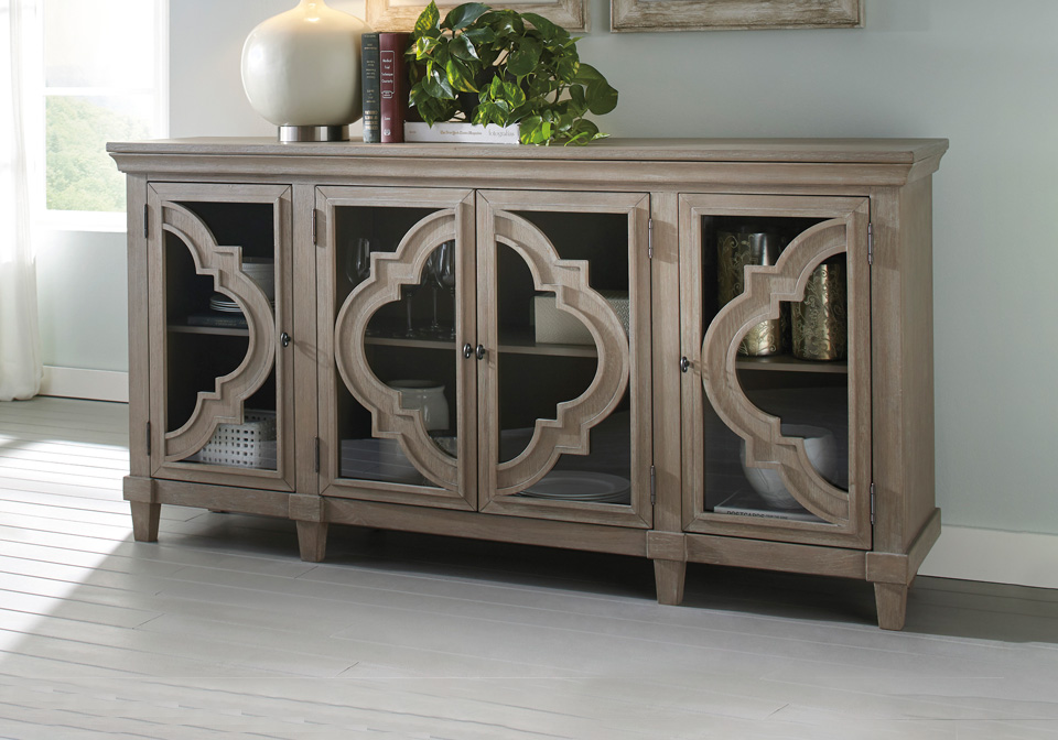 Fossil Ridge Gray Accent Cabinet