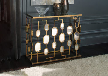 Majaci Gold Finish Console Table