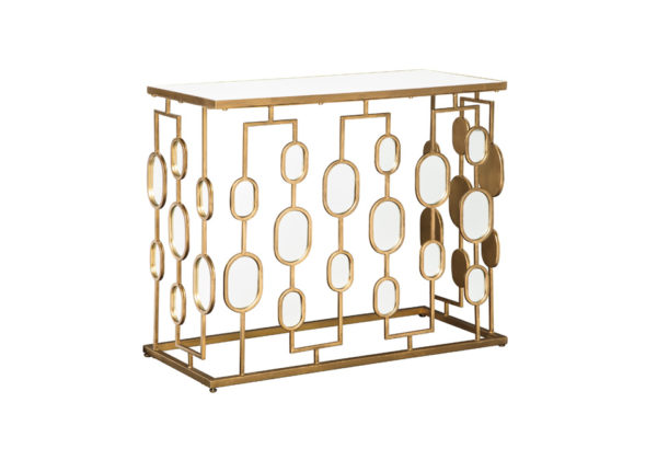 Majaci Gold Finish Console Table - Image 2