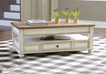 Realyn Two-Tone Lift Top Cocktail Table