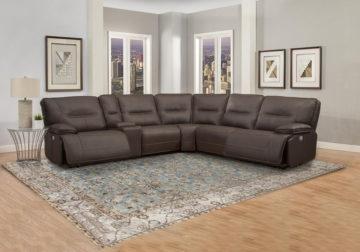 Alternative view of Augustine Brown 6-Piece Power Reclining Sectional