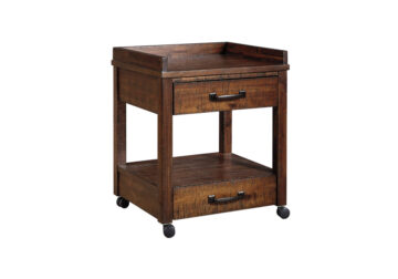 Alternative view of Baldridge Rustic Brown Printer Stand