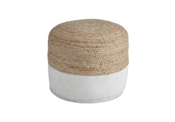 Alternative view of Sweed Valley White/Natural Pouf