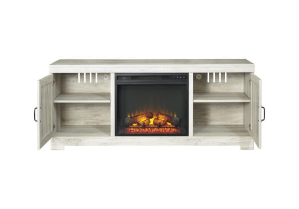 Bellaby Whitewash TV Stand w/Fireplace - Image 4