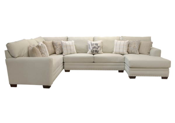 Middleton Cement 3pc RAF Chaise Sectional - Image 3