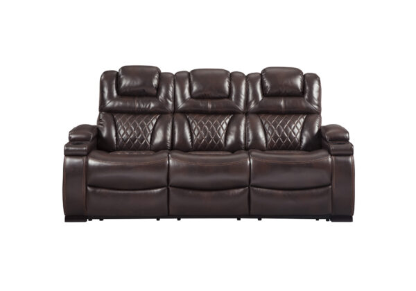 Warnerton Chocolate Power Reclining Sofa Set - Image 3