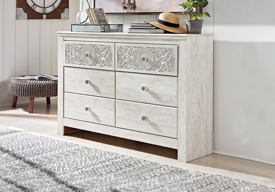 Paxberry Whitewash Dresser