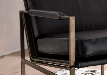 Alternative view of Puckman Black Accent Chair