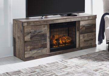 Derekson Large TV Stand w/Fireplace