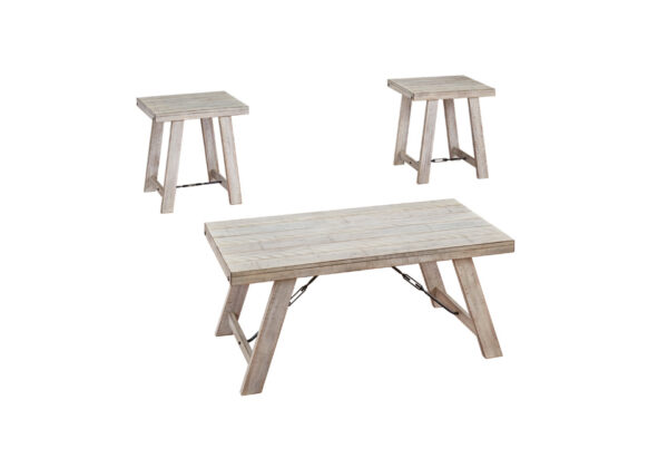 Carynhurst Whitewash 3pc Occasional Table Set - Image 2