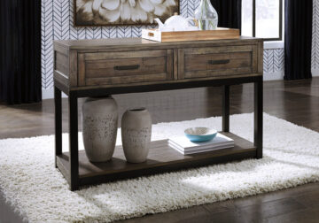 Johurst Grayish Brown Sofa Table