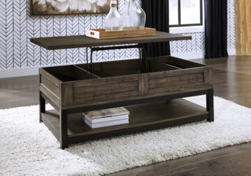 Alternative view of Johurst Grayish Brown Lift-Top Cocktail Table