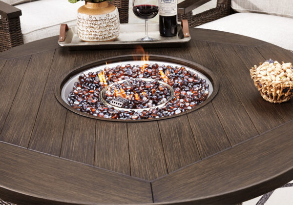 Paradise Trail Medium Brown Fire Pit Table - Image 2