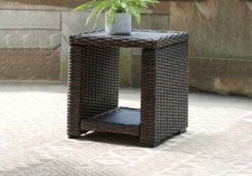 Grasson Lane Brown Outdoor End Table