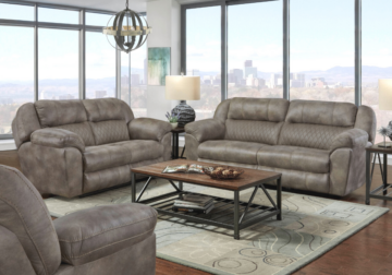 Flynn Fig Power Lay-Flat Reclining Sofa Set
