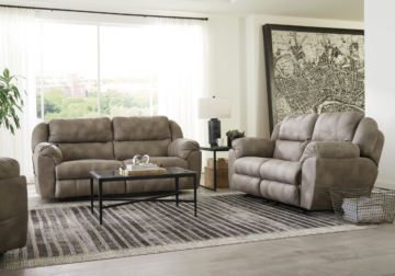 Alternative view of Flynn Fig Power Lay-Flat Reclining Sofa Set