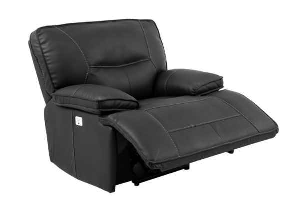 Augustine Black Power Recliner - Image 2