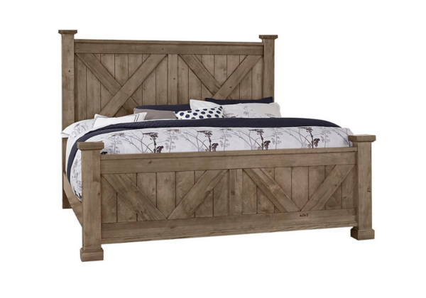 Cool Rustic Stone King Bedroom Set - Image 2