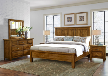 Maple Road Antique Amish King 4 Piece Bedroom Set