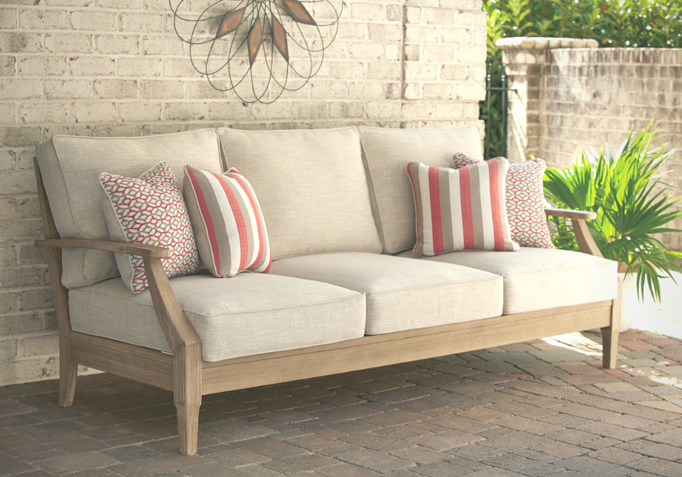 Clare View Beige Outdoor Sofa