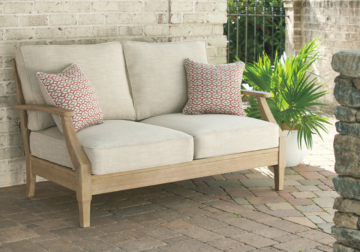 Clare View Beige Outdoor Loveseat