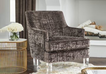 Gloriann Charcoal Accent Chair