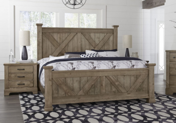 Cool Rustic Stone King Bed