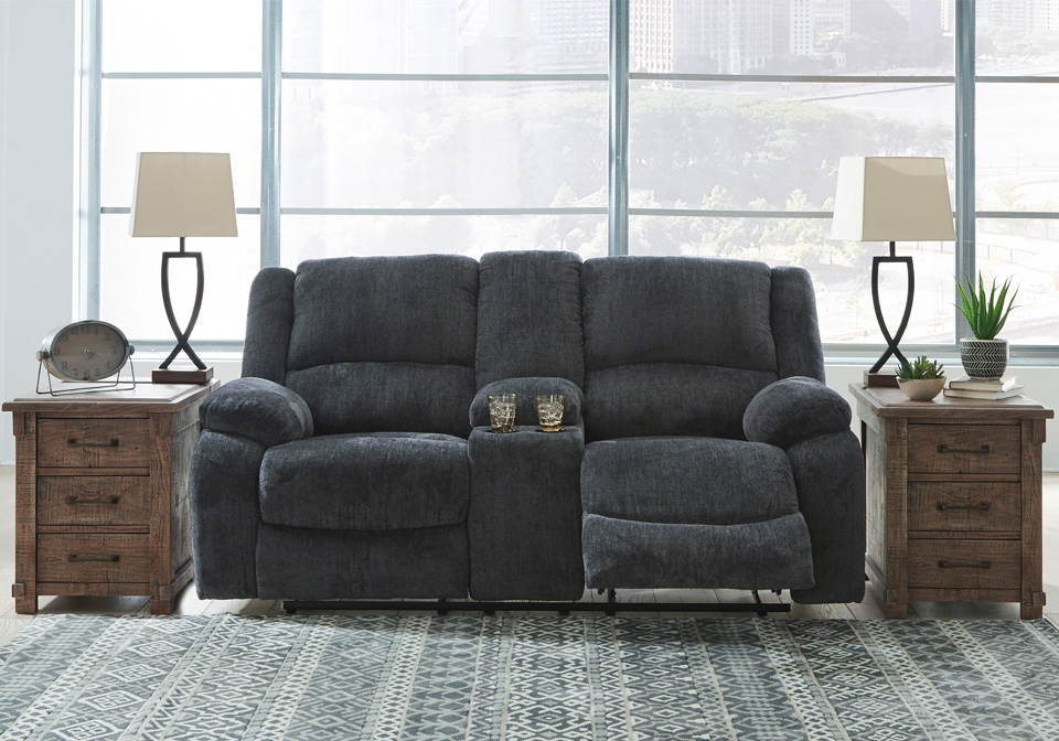 Draycoll Slate Power Reclining Loveseat