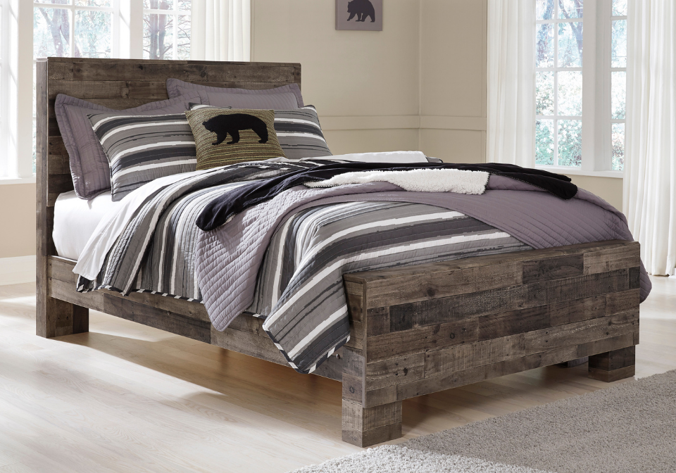 Derekson Multi-Gray Full Panel Bed