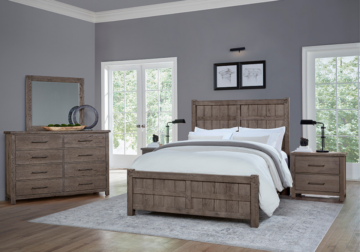 Dovetail Mystic Grey King Bedroom Set