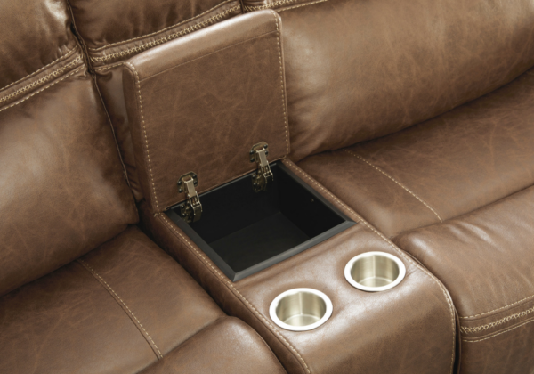 Glenvale Chocolate 6pc Power Reclining Sectional - Image 4