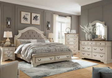 Realyn Two-Tone King Panel Storage Bedroom Set