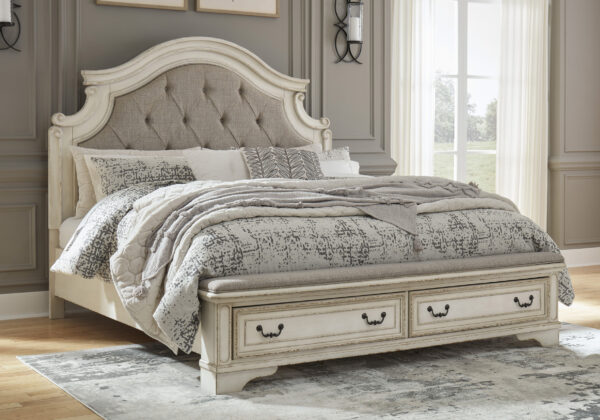 Realyn Two-Tone King Panel Storage Bedroom Set - Image 2