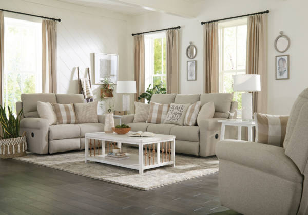 Westport Cement Lay-Flat Reclining Sofa Set - Image 2