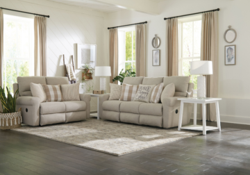 Westport Cement Lay-Flat Reclining Sofa Set