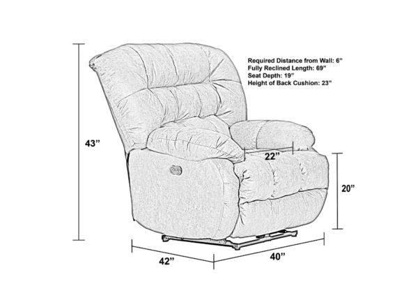 Benny Coffee Power Wall Hugger Recliner - Image 5