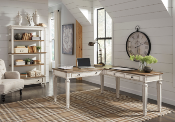Realyn Home Office Desk and Desk Return