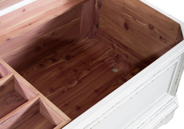 Magnolia Manor Antique White Storage Trunk - Image 3