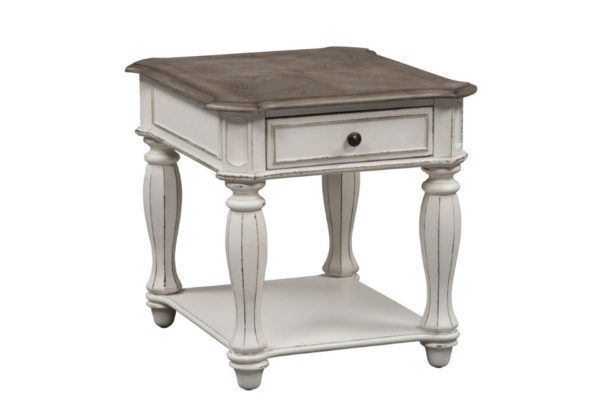 Magnolia Manor Antique White End Table - Image 2