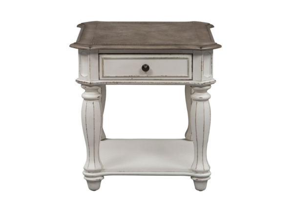 Magnolia Manor Antique White End Table - Image 4